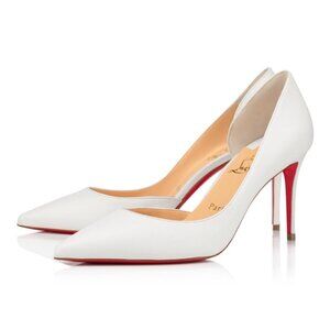 Christian Louboutin Iriza 85 Pumps | White/Bianco | Size 38 | Box & Bag Included